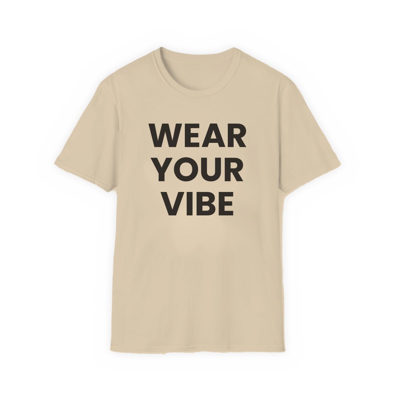 vyro-wear-your-vibe-tee-sand-front Wear Your Vibe Tee – Sand - Image 1